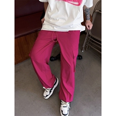 B221美式ins街头hiphop宽松休闲薄款冰丝工装裤LK23124-P60控78，男装休闲裤，电商B221