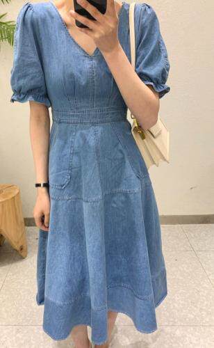【现货】夏季新款薄款牛仔连衣裙，女装连衣裙，one&two