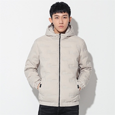 现货足主推短款连帽压花轻薄学生夹克羽绒服面包服班服团体服，男装羽绒服，星座301D-5(原星座1415）