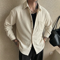 [网图]春季男士长袖衬衫灯芯绒玉米格美式工装上衣D03-TP28不，男装衬衫，电商A102