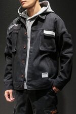 2021春秋季新马切达日系潮男大码贴布工装翻领夹克外套J972-P65，男装夹克，电商A001
