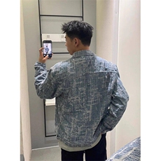 春秋破坏牛仔外套男水洗潮牌工装夹克美式高街痞帅LTY8611-p75，男装工装外套，星座1008