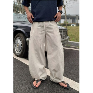 美式慵懒风弯刀裤潮牌简约百搭高级感纯色直筒休闲裤子LHR811-P42图片