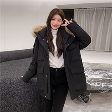 东北情侣款羽绒服外套男女款极寒零下38度潮服学生青年工装派克服，女装羽绒服，钱塘6003（原4033）