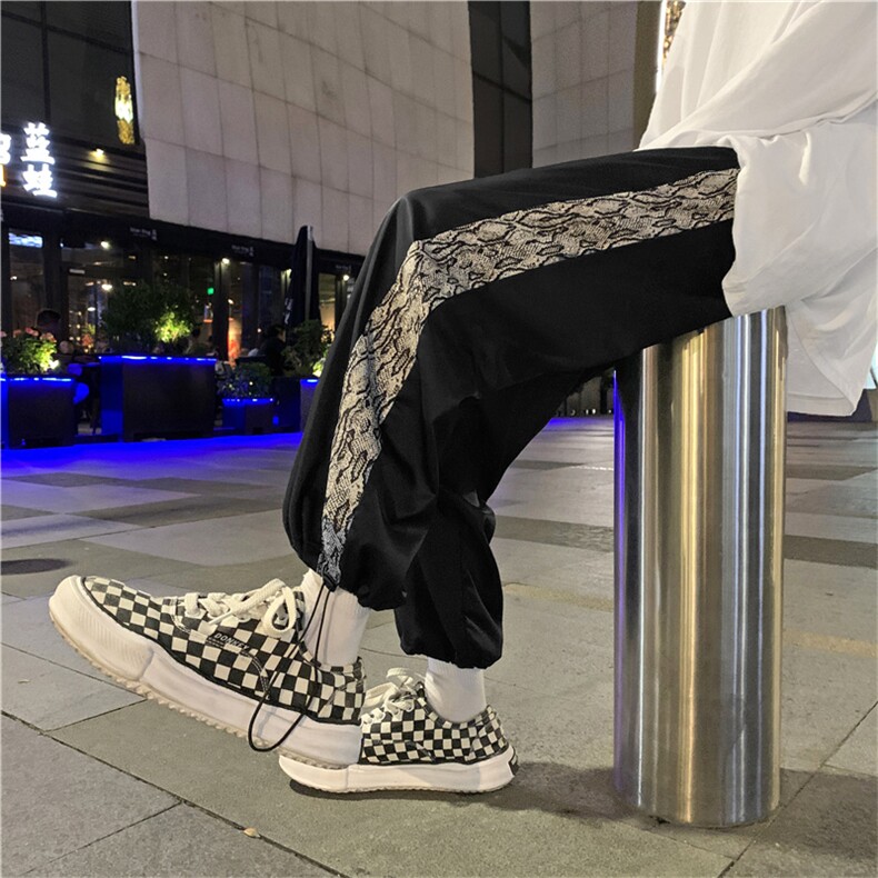 抽绳束脚运动裤高街ins潮牌痞帅网红九分裤男宽松休闲裤k544-p30,男装休闲裤,星座1008
