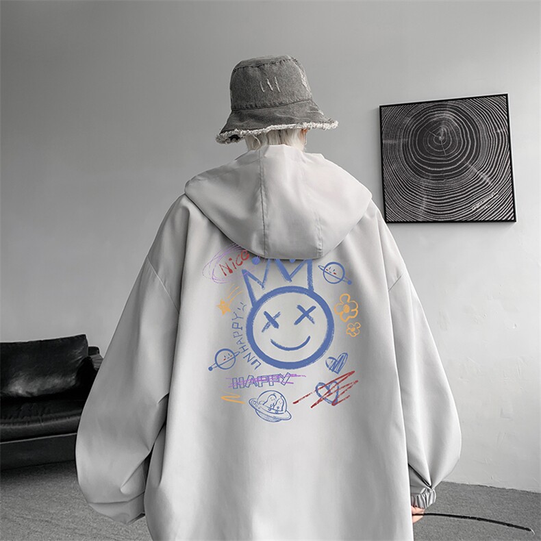 连帽夹克男大码胖子棒球服上衣外套JK65180-P45图片