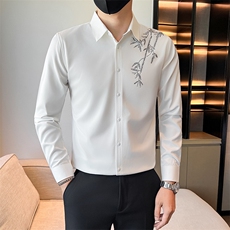秋冬男士烫砖社会小伙店主风长袖衬衫301A-1/CS601/P58，男装衬衫，星座301A-1