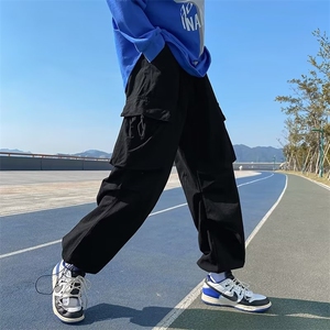 潮牌帅气超宽松街舞裤时尚男士跨裤哈伦裤工装XDK04P36图片