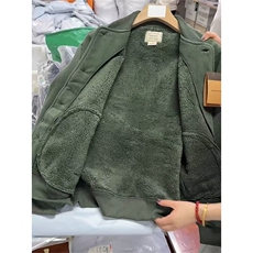 高品保暖抗寒双面绒冬季加绒外套美式摇粒绒夹克男女A1165-P78，男装夹克，星座1505