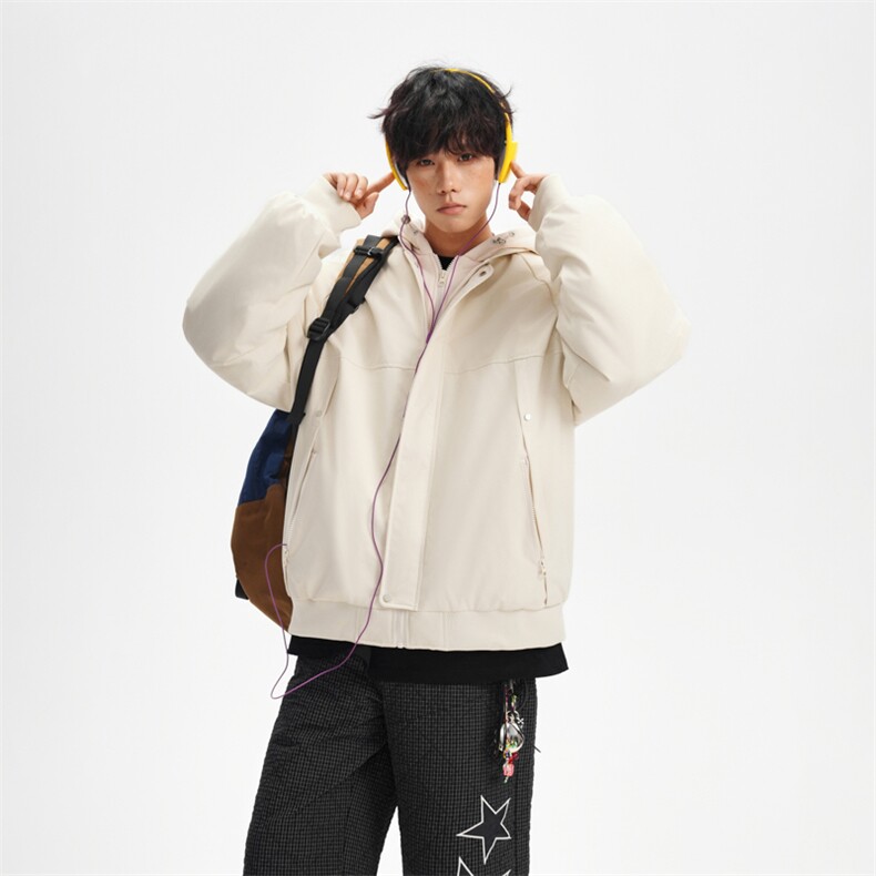 !潮流冬季连帽拉链加绒加厚棉衣情侣撞色棉服外套MY5567-P78,男装棉衣,星座610B-1