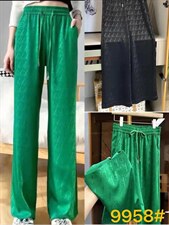 现货：醋酸压花中筒阔腿裤，其它，金川古韵(4F)