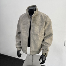 美式高阶秋冬PU棒球服夹克痞帅百搭情侣外套J562506TP70，男装夹克，电商A247