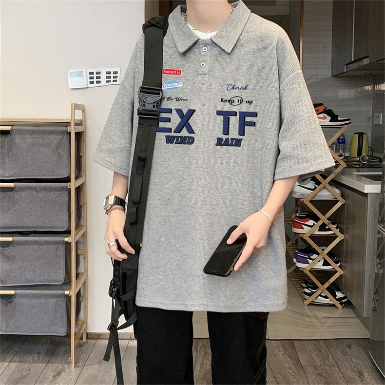 电商DSA028-PLP684P35100聚酯夏季新款华夫格短袖POLO衫男,男装Polo衫,电商A028