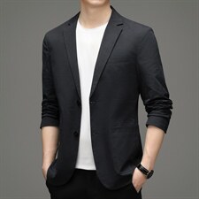 中年男士西服男装秋上衣中老年人西装外套爸爸装MNSA6629920-P200图片