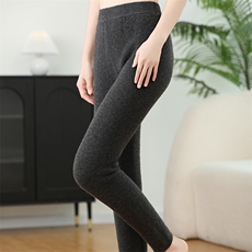 新款女士打底裤高腰显瘦保暖加厚双层35%裤，女装打底裤，飞艺羊绒