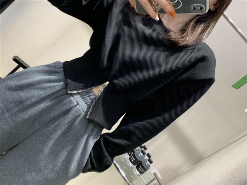 下摆拉链上衣，其它，Alissa Lin