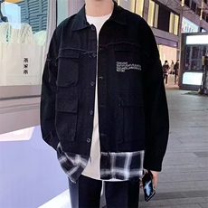 工装长袖衬衫男生春秋季2025新款高级感痞帅港风夹克帅气衬衣外套，男装夹克，星座506A