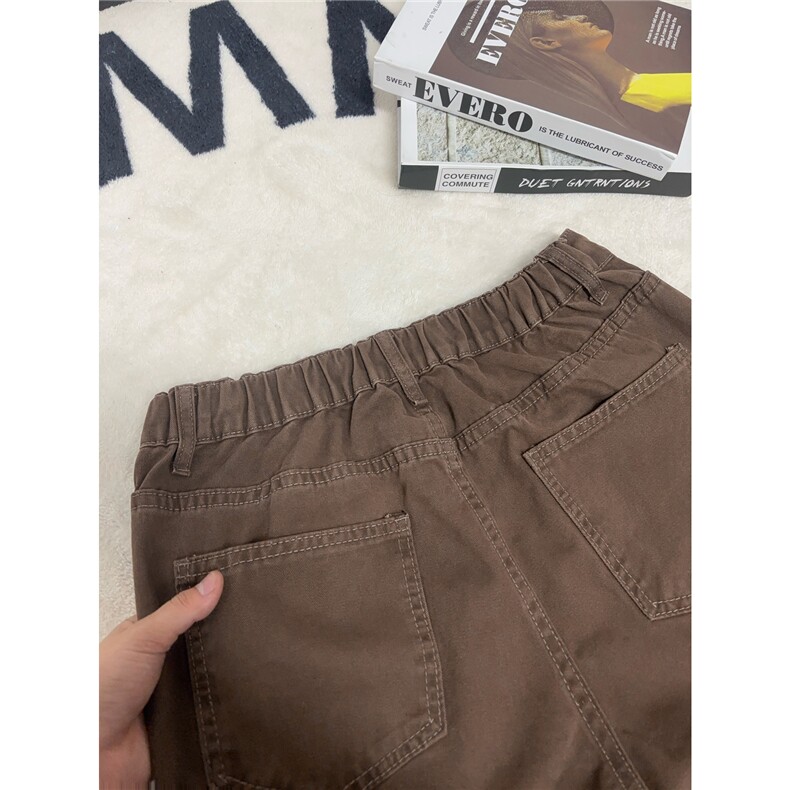 B221美式ins高街斜切宽松微喇休闲洗褪牛仔裤LK25589-特P45控78,男装牛仔裤,电商B221