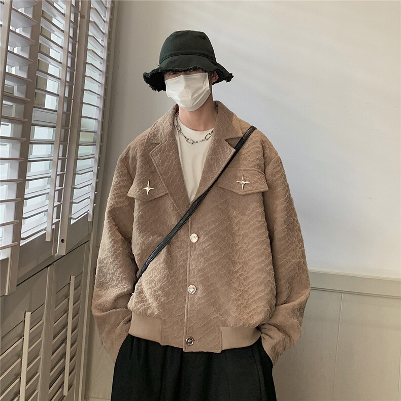 美式港风夹克男潮牌夹克男女情侣大码M-5XL外套男JK8748P95控128,男装夹克,星座227-7