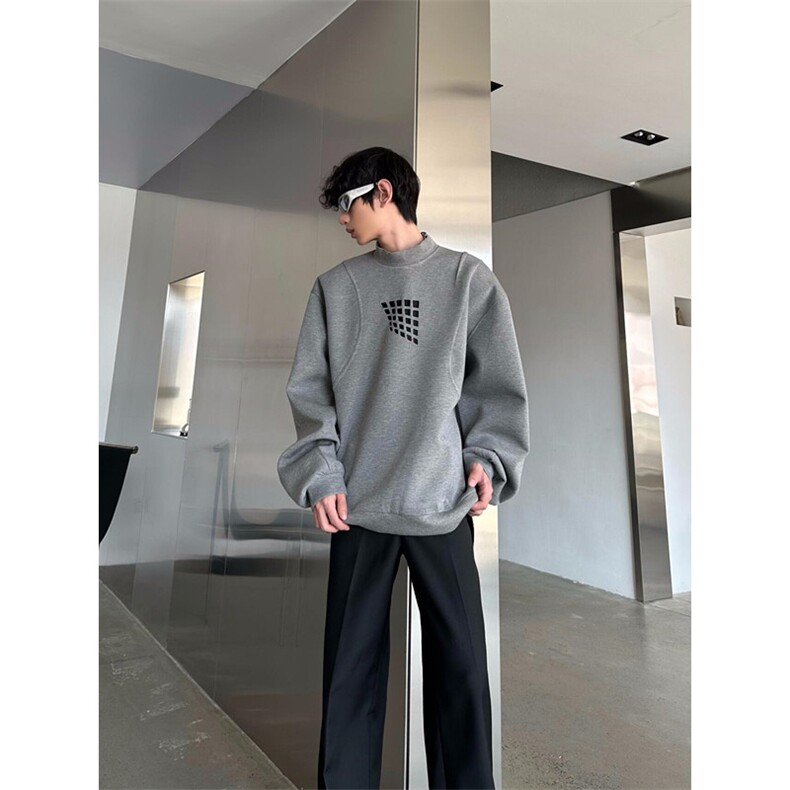 卫衣男款秋季痞帅高级感美式复古外套oversize套头衫W6128,男装卫衣,星座1116A（原606A-3）