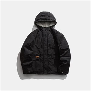 ZM059-P140连帽工装多口袋羊羔毛夹棉棉衣加厚棉服潮牌外套男,男装棉衣,星座1408-1