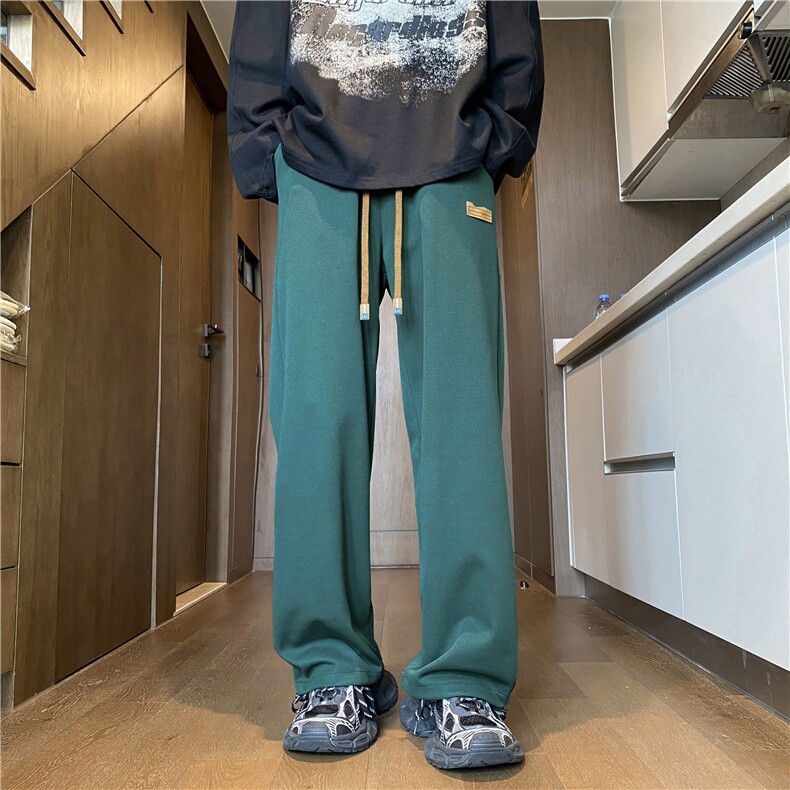 抖音品质港风潮流纯色百搭休闲长裤宽松裤子K5321 b315-p45控58图片