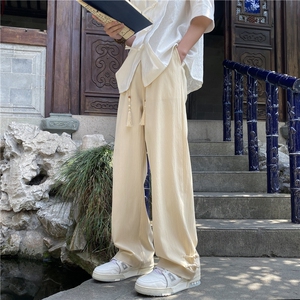 夏季新款风新中式排扣设计宽松休闲裤B315-K24061-特p30控58图片