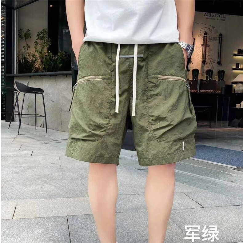 2025多口袋工装速干短裤男夏季潮流宽松五分裤百搭沙滩裤,男装牛仔裤,电商A225