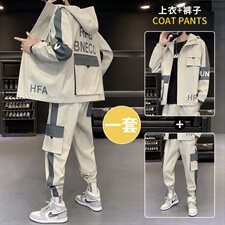 秋季男士套装休闲运动服帅气搭配一套工装夹克外套D05/90，男装夹克，电商B226-2（原B217-2）