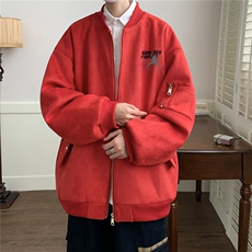 23秋款美式复古麂皮绒飞行棒球服男女夹克外套JF3305-P80控108，男装夹克，电商B370