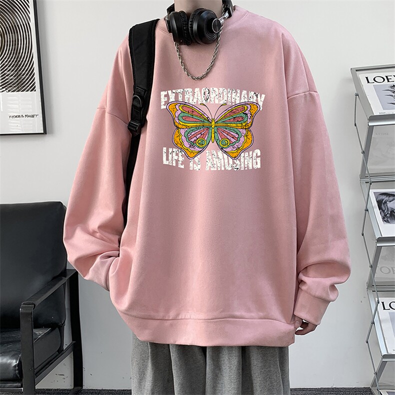 麂皮绒卫衣男大码重磅长袖t恤男JW81366-P35,男装卫衣,电商A040