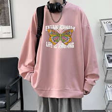 麂皮绒卫衣男大码重磅长袖t恤男JW81366-P35，男装卫衣，电商A040