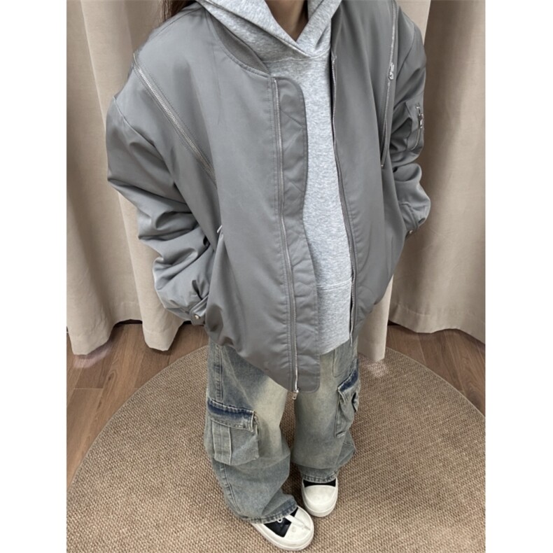 现货灰色三防面料夹棉棉服拉链多功能棉衣潮男JMF33-特p，男装棉衣，星座910A