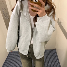 抖音得物高品质25秋冬美式高街宽松结构防风高领连帽卫衣外套W60，男装卫衣，电商A486-1