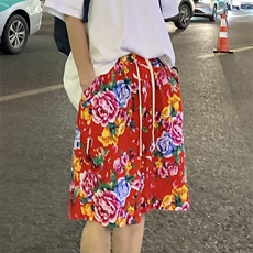 DK2026夏男士休闲大码人造棉纱透气凉爽东北大花短裤风沙滩裤，男装牛仔裤，星座115A(原星座507）