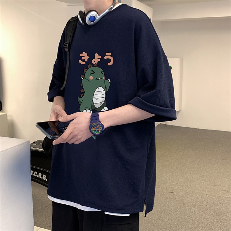 Q11037-P30春夏季七分袖t恤男大码五分袖男短袖中袖,男装T恤,电商A040