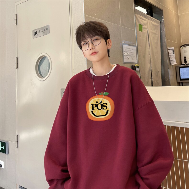 ！圆领卫衣男装港风长袖t恤男外套男WY509-特P23,男装卫衣,电商B371