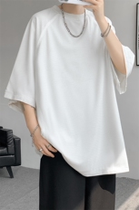 8XL-M特大码日系复古山西速干镂空拼接短袖T恤上衣男DX319P50，男装T恤，电商D206-1