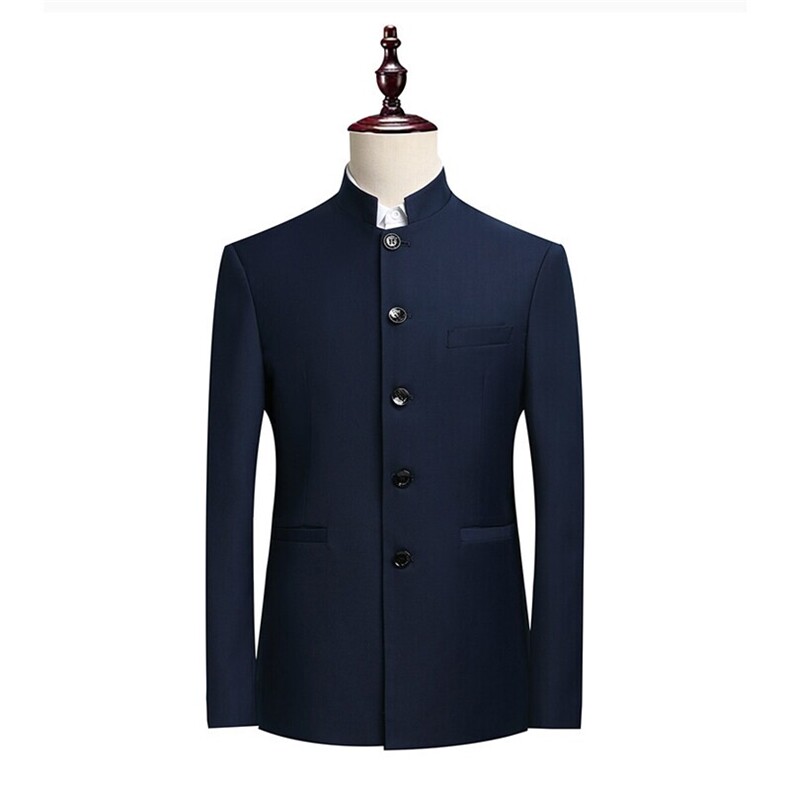 JS8612-X-DP98风立领中山装男西服西裤两件套休闲商务西装套装男，男装西服套装，星座510A-2