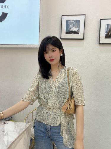 夏季新品碎花碎花上衣，女装，色调轩