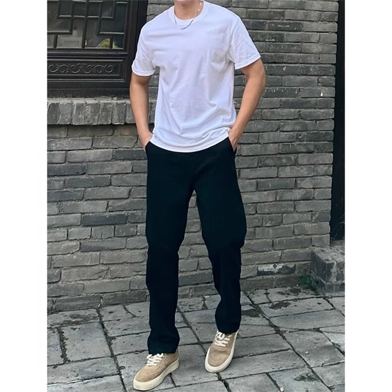 百搭直筒宽松休闲裤男新款潮流长裤513ACK2680P48,男装休闲裤,星座513A