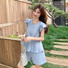 夏装大量现货！小个子休闲短裤两件套2C133-8952P140K198，女装套装/套裙，2C133