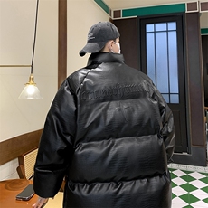 PU皮棉衣男2024新款冬季潮牌加厚外套高级感羽绒棉服W8055-P105，男装棉衣，星座512-4