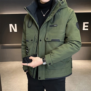 新标90白鸭绒 2025年拼接时尚潮流保暖羽绒服男YR6068-P255图片