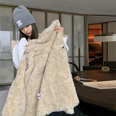 【现货】2025冬新卡其色羊羔毛外套2C037191P195K278，女装短外套，2C037