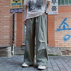 夏季速干伞兵裤男款美式直筒宽松冲锋休闲裤ins潮牌简约机能裤子，男装休闲裤，星座1013