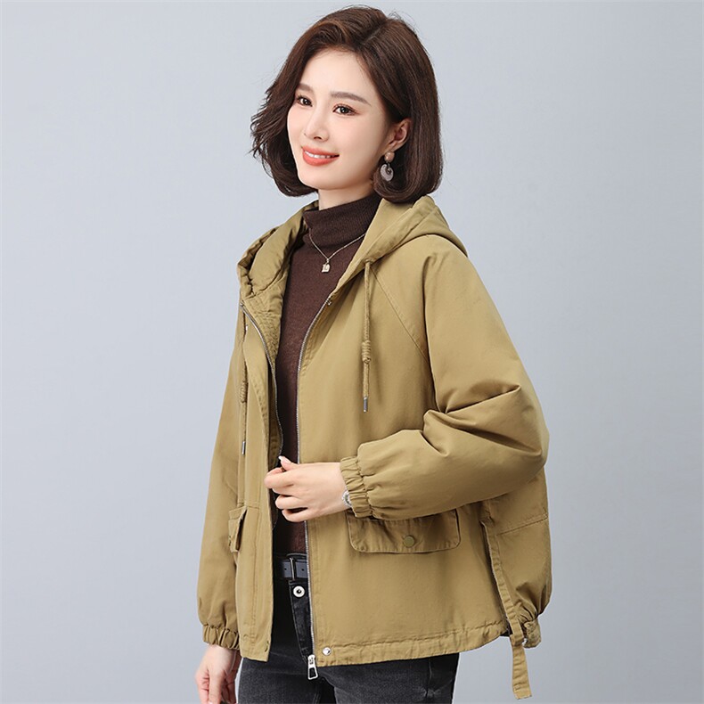 2023年冬季时尚潮流休闲加绒加厚派克服,女装派克服,独衣靓