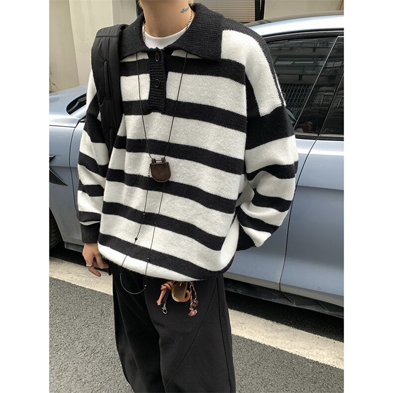 现货-MY50897-特批65大码条纹针织套头毛衣,男装针织衫/毛衣,电商D232
