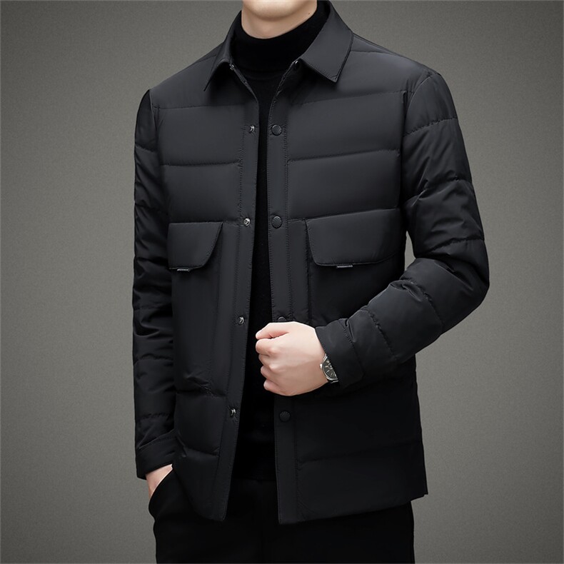 BAMJ-89816钱塘2020-2中年男士冬季厚款时尚休闲翻领羽绒服P147,男装羽绒服,钱塘207-2