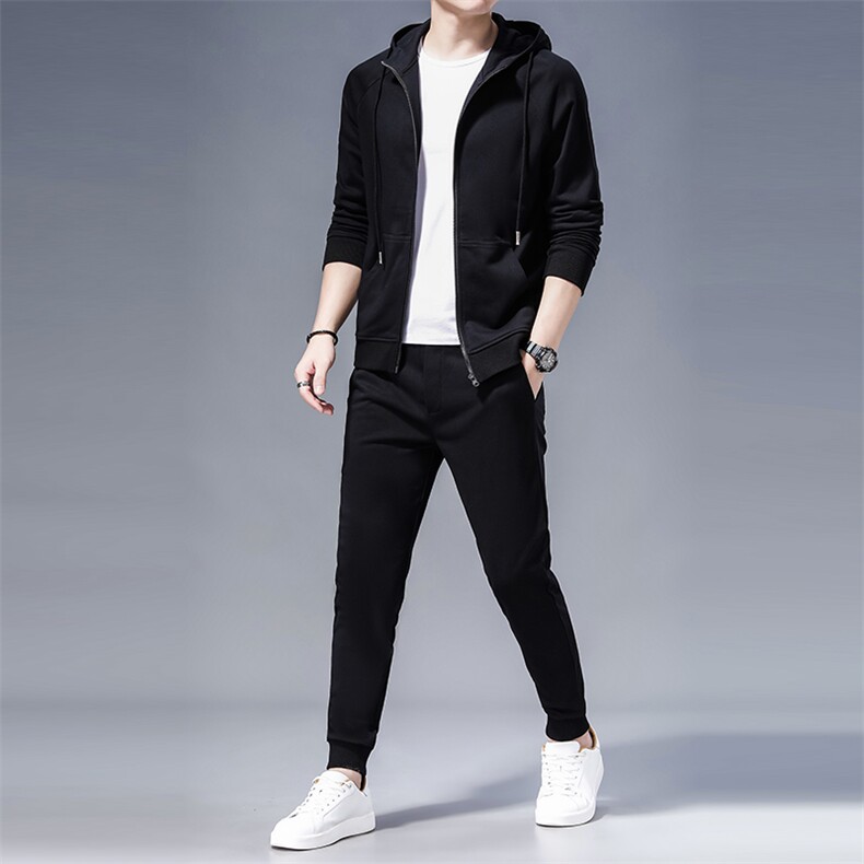 FLC8011-21556秋季新款2023年男士休闲连帽卫衣长袖套装外套P139,男装休闲套装,电商B360